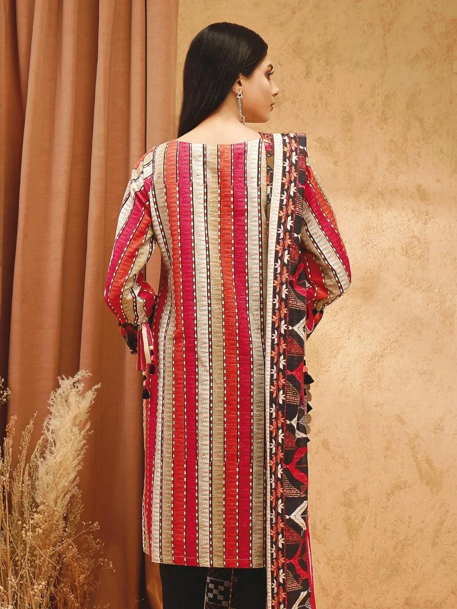 ACE Galleria Digital Printed Unstitched 3 Piece Khaddar Suit ACE 12140