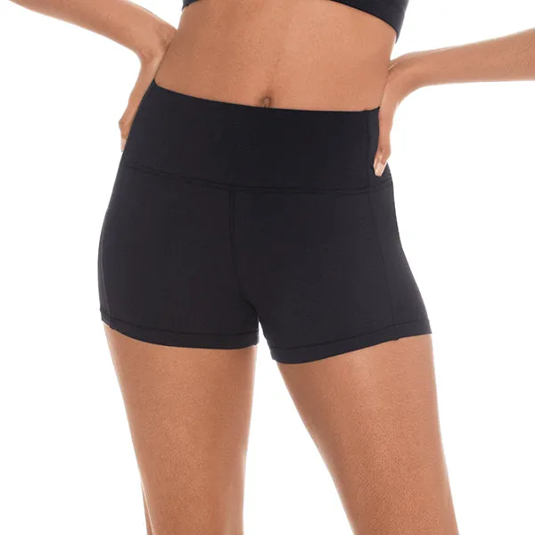 Eurotard 44336 Womens Microfiber Flat Band Shorts