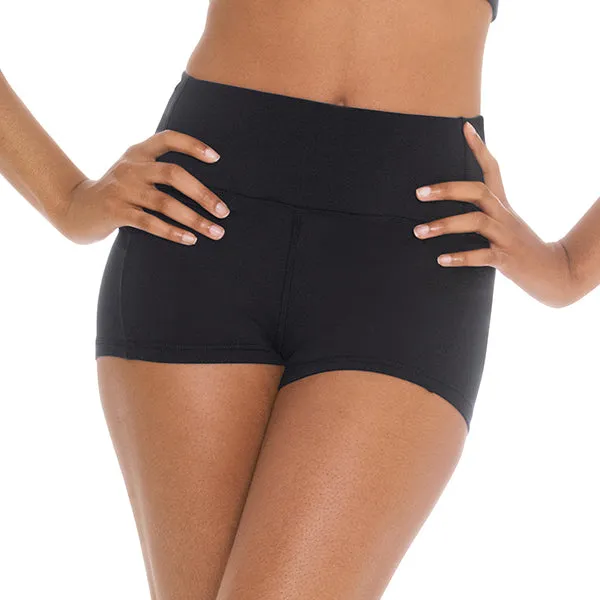 Eurotard 44336 Womens Microfiber Flat Band Shorts