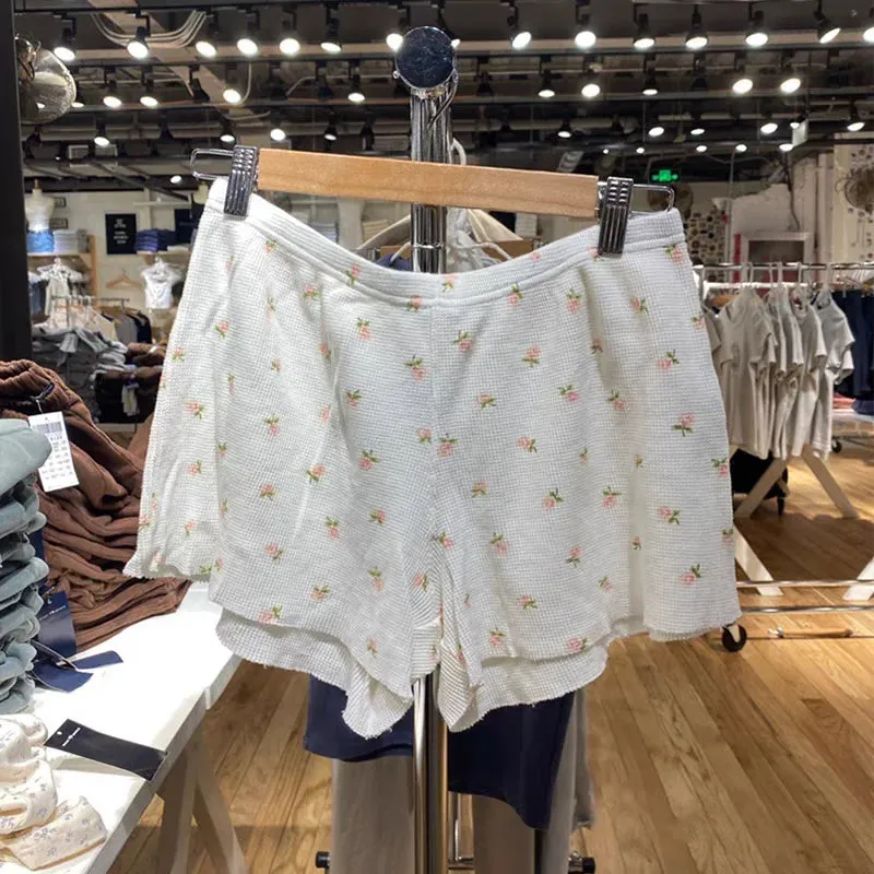 LVSANW Casual Women Soft Cotton Front Buttons Shorts 2024 Summer Vintage Low Waist Female Chic Bottoms
