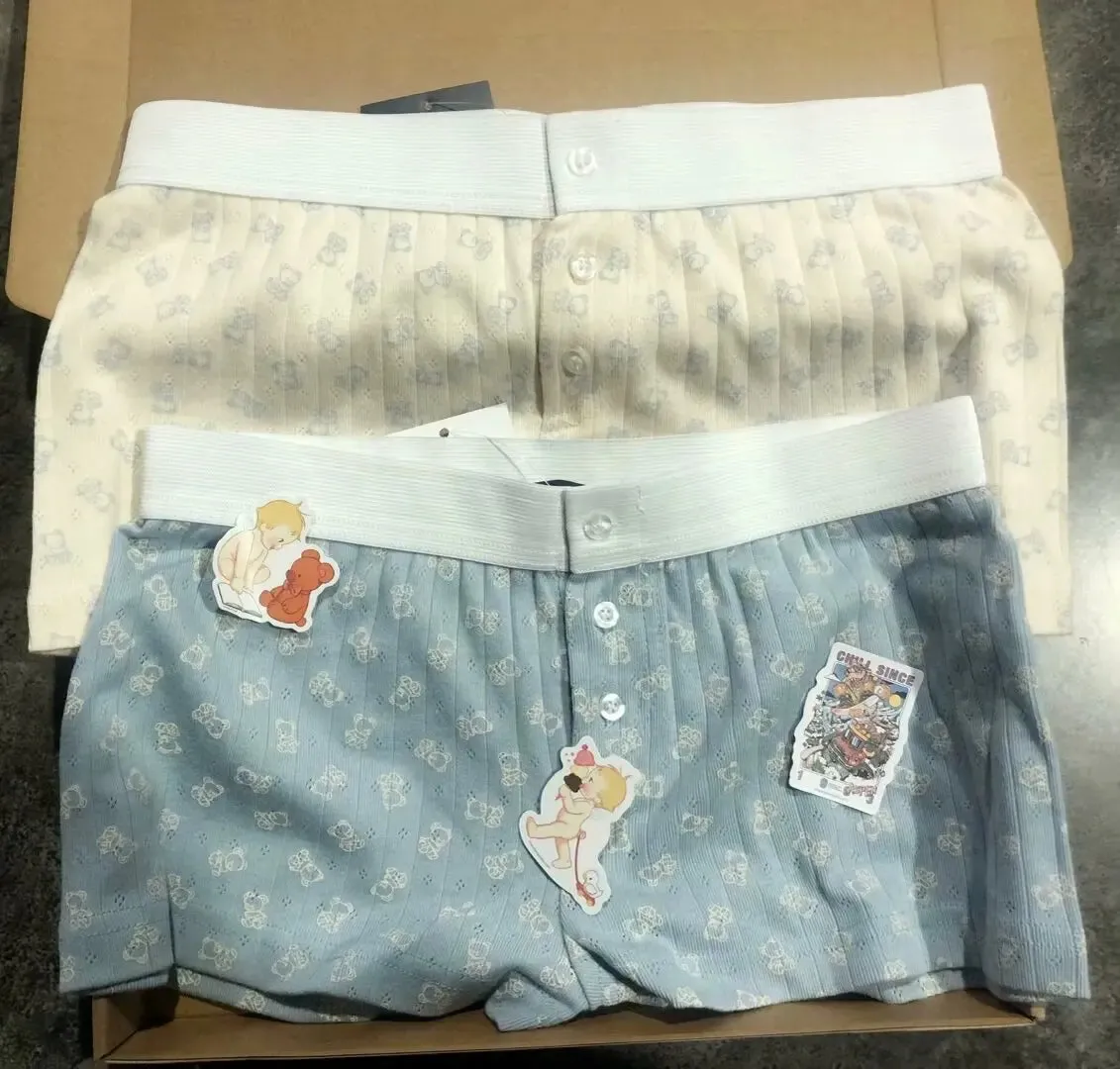 LVSANW Casual Women Soft Cotton Front Buttons Shorts 2024 Summer Vintage Low Waist Female Chic Bottoms