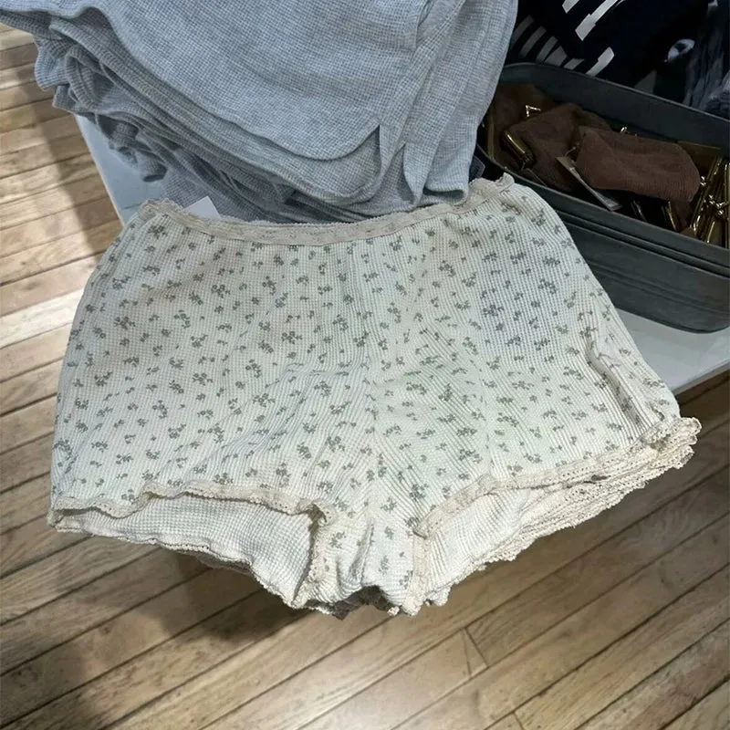LVSANW Casual Women Soft Cotton Front Buttons Shorts 2024 Summer Vintage Low Waist Female Chic Bottoms