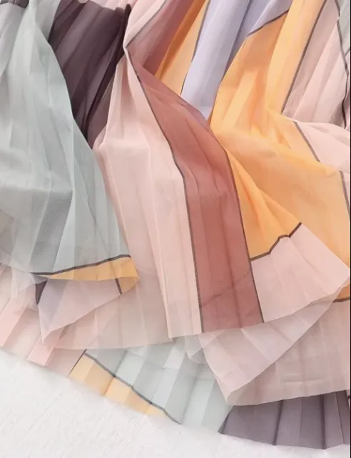 Meredith Pleated Multi Color Skirt